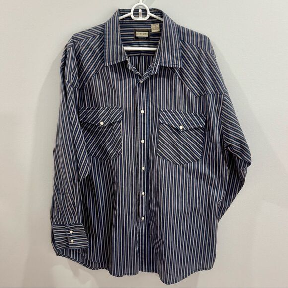 Stoneriver Outfitters long sleeve pearl snap button down western shirt size XL - Picture 1 of 6